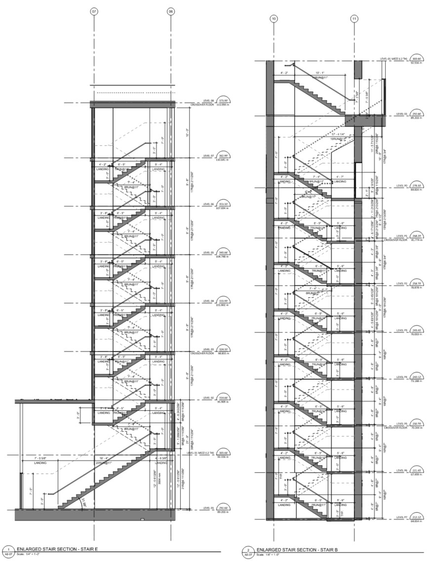 Stair detail section