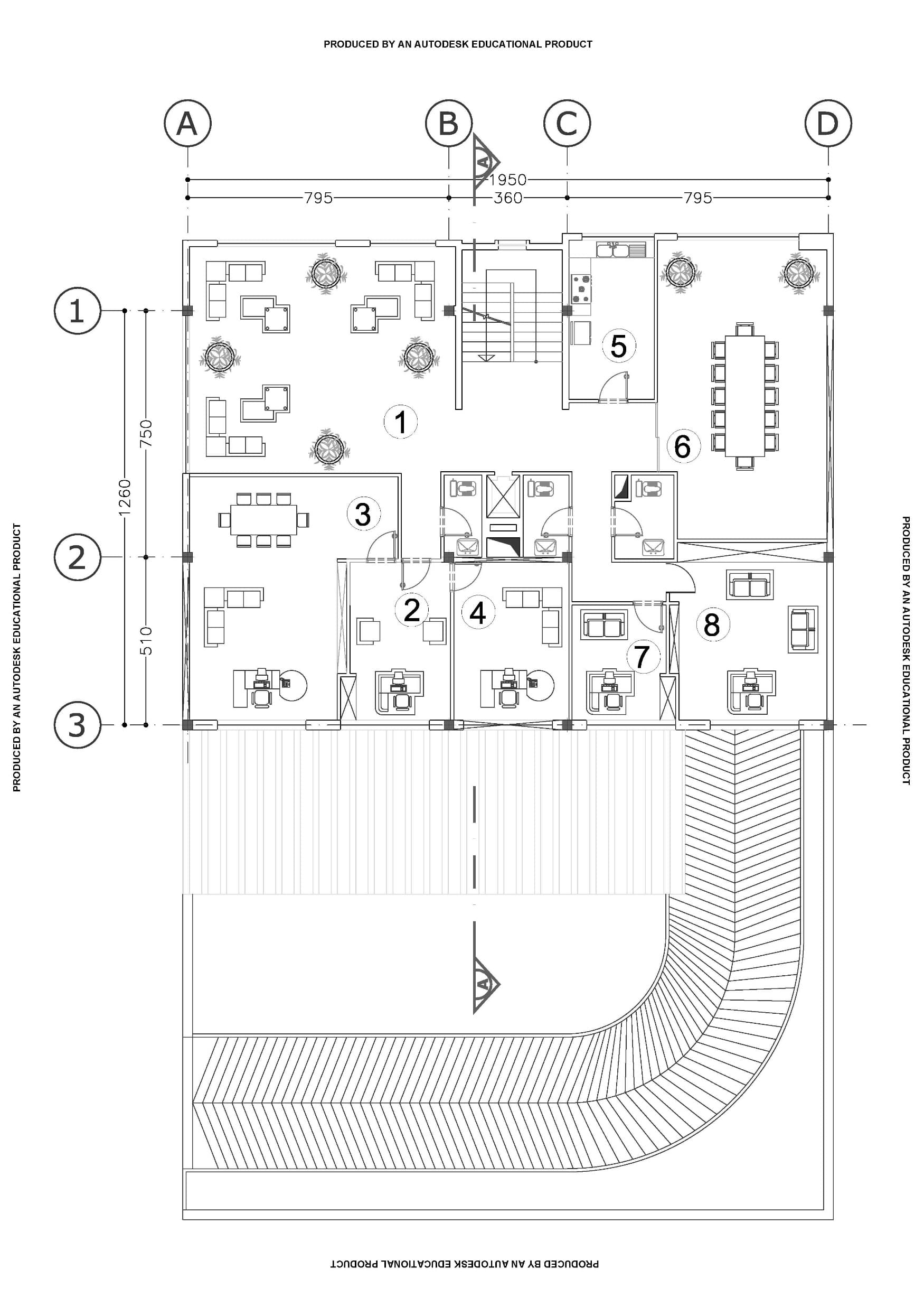 Building elevation showing facade composition