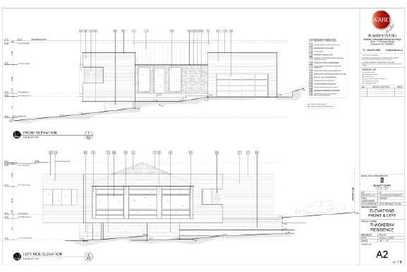 Front elevation drawing