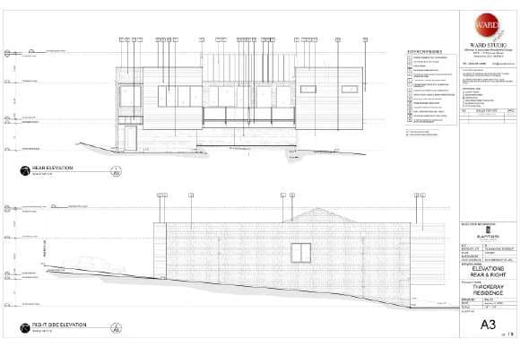Side elevation drawing